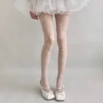 Women's White Ocean Creature Print Sheer Tights, Cute Lolita Pantyhose for Cosplay, Daily & Party Wear Socks for Women Summer - Image 6