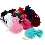 10pcs/lot Velvet Drawstring Gifts Bags Gourd-Shaped Jewelry Packaging Bags for Wedding Party Present Drawable Packing Bags - Image 2