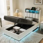 Anajqaqia 90×200 cm Children's bed. Upholstered Bed with Lath frame and Headboard, Various types of bed frames, Without Mattress - Image 4