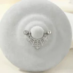 2pc 16G 14G Titanium Barbell CZ Zircon Nipple Shield Jewelry Women Anti-allergic Body Piercing Rings Sexy Shoppings Acessorios - Image 2