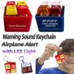 Emergencies Pilot Ornament with LED Light Airplane Alert Keychain Warning Sound Simulator Keychain for Aviation Fans Handbag - Image 2
