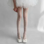 Women's White Ocean Creature Print Sheer Tights, Cute Lolita Pantyhose for Cosplay, Daily & Party Wear Socks for Women Summer - Image 2