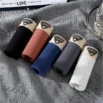 5pcs/set Men's Boxer Fashion Underwear High Stretch Panties Underpants For Homme Luxury Set Shorts Breathable Soft Men's Boxer