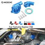 NICECNC Raptor 700 Water Pump Inlet & Outlet Cover For Yamaha Raptor 700 2006-2024 700R 2009 2011-2024 Billet Aluminum Leakproof