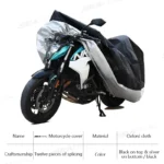 SEAMETAL Universal XL Motorcycle Cover Waterproof 210D Oxford Cloth Outdoor Indoor Scooter Covers for All Season UV Protection - Image 2