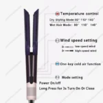 2 IN 1 Professional Hair Straightener & Hair Dryer Heat-Up Hair Flat Iron Negative Ion Iron Long-Lasting Styling Tool 210V-240V - Image 4