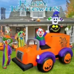 8FT Halloween Inflatable Toys Clown Ghost Truck Built-in LEDs Halloween Spooky for Garden Yard Party Decoration Inflatable Model - Image 3