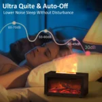 Fireplace Humidifier Aroma Flame Humidifier Fragrance Diffuser Aromatherapy Essential Oil Diffuser Fire Humidifier for Home Room - Image 6