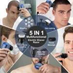 Sejoy 6-in-1 7D Head Shavers for Bald Men Electric Razor with Nose Hair Trimmer Waterproof Multifunctional Men Grooming Kit - Image 6
