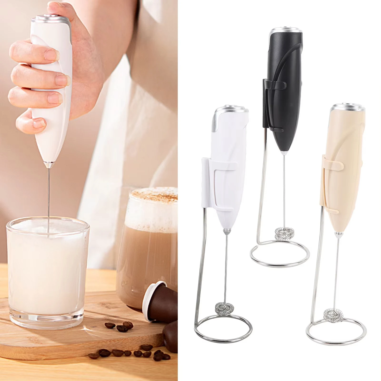 kf-S16f4b6095285442fa1cacf95736753faP Battery-powered electric milk and coffee blender, handheld milk frother, jam maker, cream maker, kitchen food mixer - Image 1