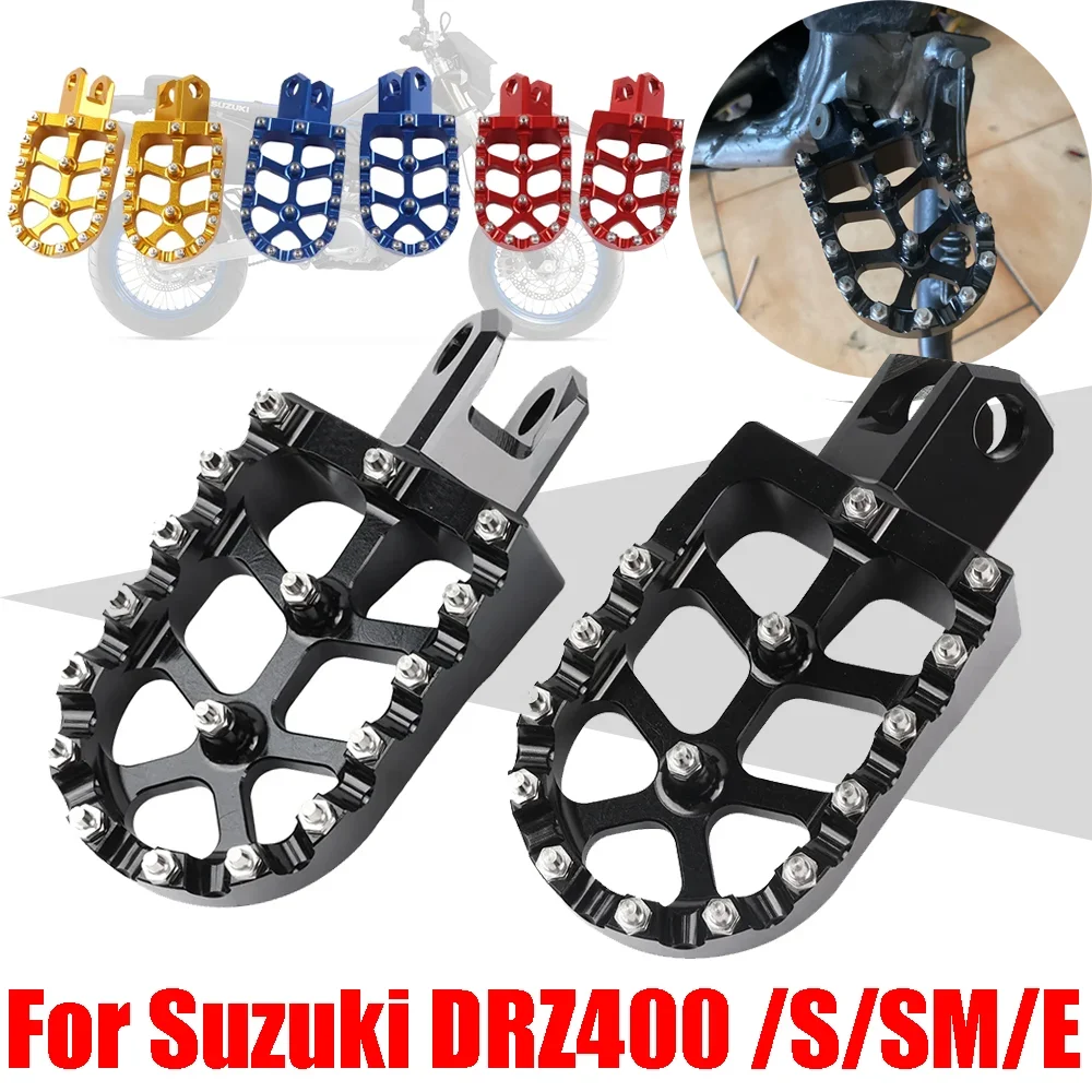 kf-S1904fc7fe1d74d25b704c8b5576e82e3L For Suzuki DRZ400S DRZ400SM DRZ400 DR-Z DRZ 400S 400SM 400E DRZ 400 S SM E Accessories Footrest Foot Pegs Rests Pedals Footpegs - Image 1
