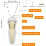 Mini Electric Hair Remover Body Hair Removal USB Cotton Thread Epilator Shaver Trimmer Devices for Women Neck Lip Chin Skin care - Image 6