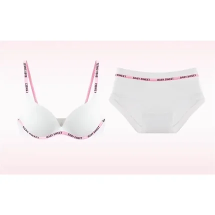 Fashion Colorful Dopamine Seamless Bra Set Sexy Push Up Small Bust Wireless Comfort Back Smoothing Daily Outfit Plus Size 32-38