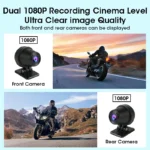 6.25" Motorcycle GPS Navigation DVR Carplay Screen Dual Cameras Drive Recorder IPX7 Waterproof Moto Monitor Support TPMS - Image 5