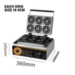 Commercial 6 holes Donut Maker Electric Cake Making Machine Round Cake Maker Non-stick Donut Machine - Image 4