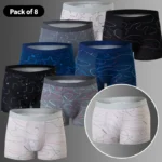 8 Pack European and American Size MEN'S FASHION Printed Underwear Comfortable and Breathable 45-120kg Fat Men Can Wear Shorts. - Image 4