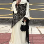 Chic Lace Patchwork Women Long Dress 2026 Summer Long Sleeve O-neck Lace Up Female Robe Elegant Fashion Loose Lady Robes
