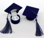 Velvet Ring Box Graduation Bachelor Cap Jewelry Packging Box Wedding Engagement Earring Box Graduation Gift Jewelry Organizer - Image 2
