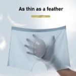 3Pcs/Lot Men's Summer Ultra-thin Boxers Briefs Ice Silk Seamless Underwear Sexy Lingerie Underpants Shorts Breathable Panties - Image 2