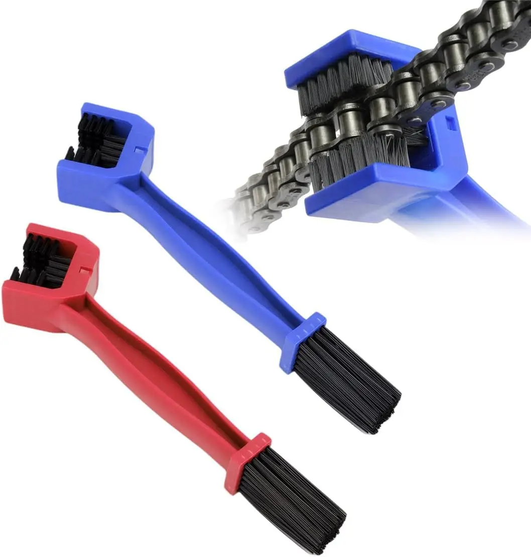 kf-S29e5a22ed116487c9eea394d60987b7bZ Motorcycle Chain Brush Cleaner Plastic Bicycle/Moto Brush Clean Chain Cleaner Outdoor Scrubber Road Care Tools Motorcycle Parts - Image 1