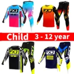 motocross jersey and pants kids clothing big boy girl Youth child Motorcycle mx gear set racing suit Customized Number Name - Image 4