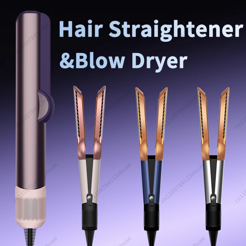 kf-S2e7e36e7e00145459c7afb0314415fd3W 2 IN 1 Professional Hair Straightener & Hair Dryer Heat-Up Hair Flat Iron Negative Ion Iron Long-Lasting Styling Tool 210V-240V - Image 1