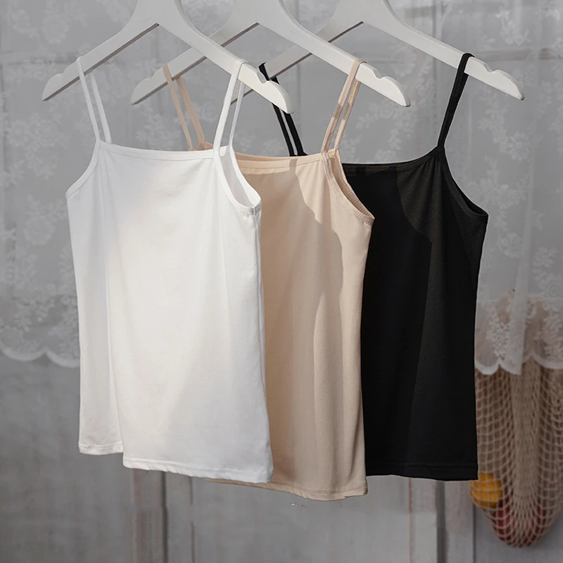 kf-S2e9c6ddc09e149278e09e74060c300805 Summer Tank Top Women Sexy Slim Camisole Spaghetti Strap Cotton Vest Breathable Female Undershirt Camis Tank Tops for Women - Image 1