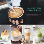 Battery-powered electric milk and coffee blender, handheld milk frother, jam maker, cream maker, kitchen food mixer - Image 2