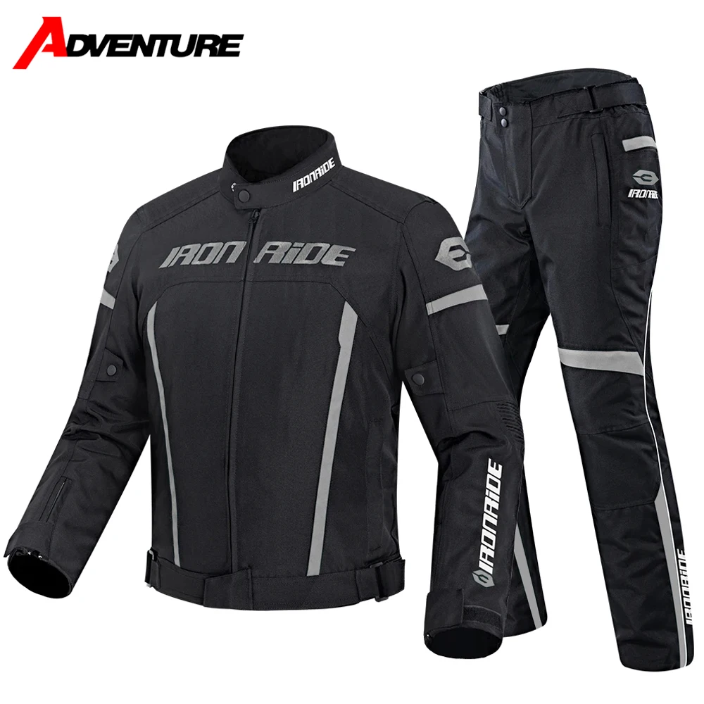 kf-S32d2724a36fe4c38a354aa455b3ef5c8I Motorcycle Jacket Waterproof Motorcross Jacket Pants Moto Jacket Windproof Riding Motorbike Clothes With Protective Gear M-3XL - Image 1