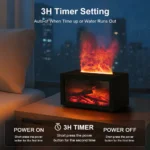 Fireplace Humidifier Aroma Flame Humidifier Fragrance Diffuser Aromatherapy Essential Oil Diffuser Fire Humidifier for Home Room - Image 5