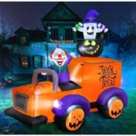 8FT Halloween Inflatable Toys Clown Ghost Truck Built-in LEDs Halloween Spooky for Garden Yard Party Decoration Inflatable Model - Image 4