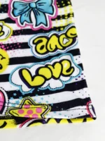 Men's 4-Pack Polyester Boxer Briefs - Graffiti Art Print, Black Waistband Underwear Set - Image 5