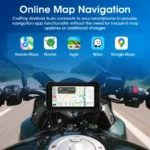 Portable 6.25 inch Motorcycle GPS Navigation Wireless CarPlay Android Auto Moto Monitor DVR IPX7 Waterproof Support 4K+1080P - Image 6
