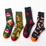 1 Pair Women Socks Cartoon Dog Octopus Flower Plant Kawaii Funny Casual Female Cotton Sock Hosiery Streetwear Harajuku Crew Sock - Image 5