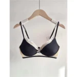 Trendy Black White Lace Bra Set Sexy Pure Desire Deep V Push Up Small Chest Enhancer Comfortable Lingerie Set For Women S M L XL