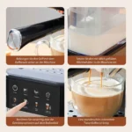 20 bar automatic espresso coffee maker with milk frother 1.2L water tank and 1L milk container for latte cappuccino - Image 6