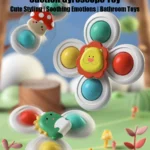 3Pcs/Set Suction Cup Spinning Cartoon Animal Spinner Toys Kids Window Baby High Chair Table Travel Bath Toy for Children Gift