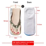 Flip-flop Ankle Sock Funny Women 3D Printing Pattern Flip Flop Socks Low Cut Floor Socks Hosiery Creative Novelty - Image 3