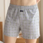 Plus Size M-3XL Men's Aro Pants Cotton Lattice Underwear Loose High Waist Summer Thin Breathable Home Shorts Pouch Underpants - Image 3
