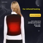 2025 New V-Neck Graphene Heated Vest Unisex One Size Fits All Motorcycle Riding Streetwear Warmth Clothing Electric Heat Jacket - Image 4