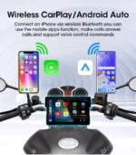 Jansite 5/7 inch Portable Carplay Motorcycle DVR GPS Navigation IPX7 Waterproof LCD Display For Wireless CarPlay Android Auto - Image 2