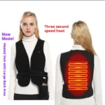 2025 New V-Neck Graphene Heated Vest Unisex One Size Fits All Motorcycle Riding Streetwear Warmth Clothing Electric Heat Jacket