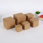 20/50pcs Multi Size Square Kraft Gift Box Black White Brown Fold Packaging Gift Box Proposal Box For Bridal Birthday Party - Image 3