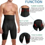 Men Tummy Control Shorts High Waist Slimming Shapewear Abdomen Belly Flat Body Shaper Leg Underwear Compression Briefs Boxer 3XL - Image 3