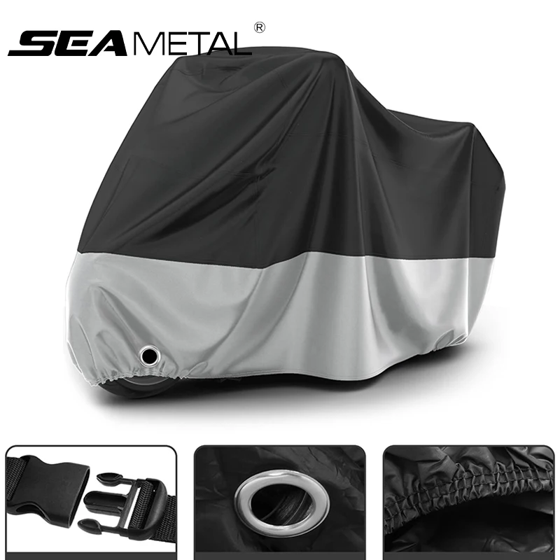 kf-S4e085cf96e13443ba8b929cb368cbe77q SEAMETAL Universal XL Motorcycle Cover Waterproof 210D Oxford Cloth Outdoor Indoor Scooter Covers for All Season UV Protection - Image 1
