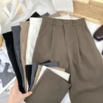 ITOOLIN Black Suit Haren Pants Women Fashion Elastic High Waist Casual Trousers Woman Korean Style Solid Office Pant Spring
