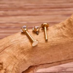 5//50Pcs ASTM F136 Titanium 18G/16G Internal Teeth Labret Stud CZ Cartilage Earring Helix Tragus Nose Stud Piercing Body Jewelry - Image 4