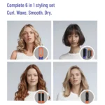 6 In 1 Hair Styler New Smooth Hair Dryer For Hair 6 in 1 hair styler With Curling Barrel Hot Air Brush Styling Tool MultiStyler - Image 2