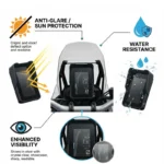 Dashboard Sun Visor Shield For TENERE 700 WORLD RAID 2022-2024 Instrument Screen Sunshade Guard Anti-Glare Protection Cover - Image 3