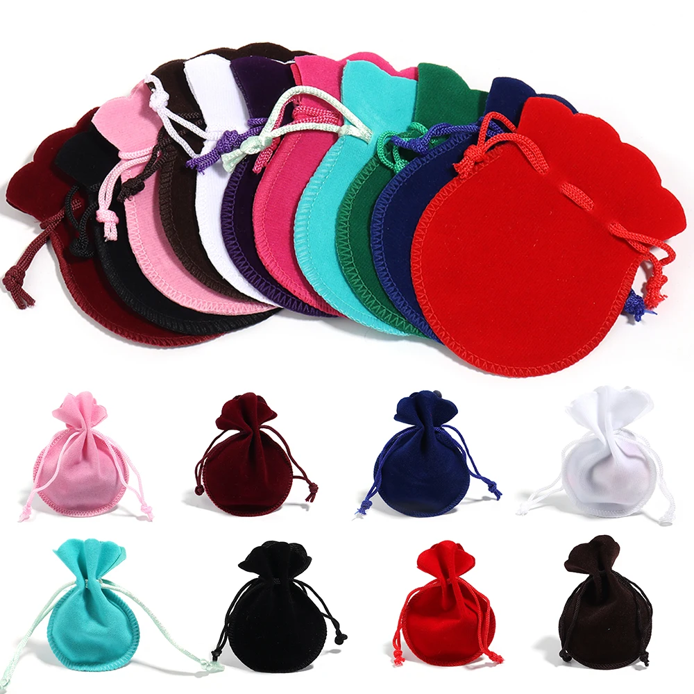 kf-S575c5c592b534ee6b636aeb328045d12N 10pcs/lot Velvet Drawstring Gifts Bags Gourd-Shaped Jewelry Packaging Bags for Wedding Party Present Drawable Packing Bags - Image 1